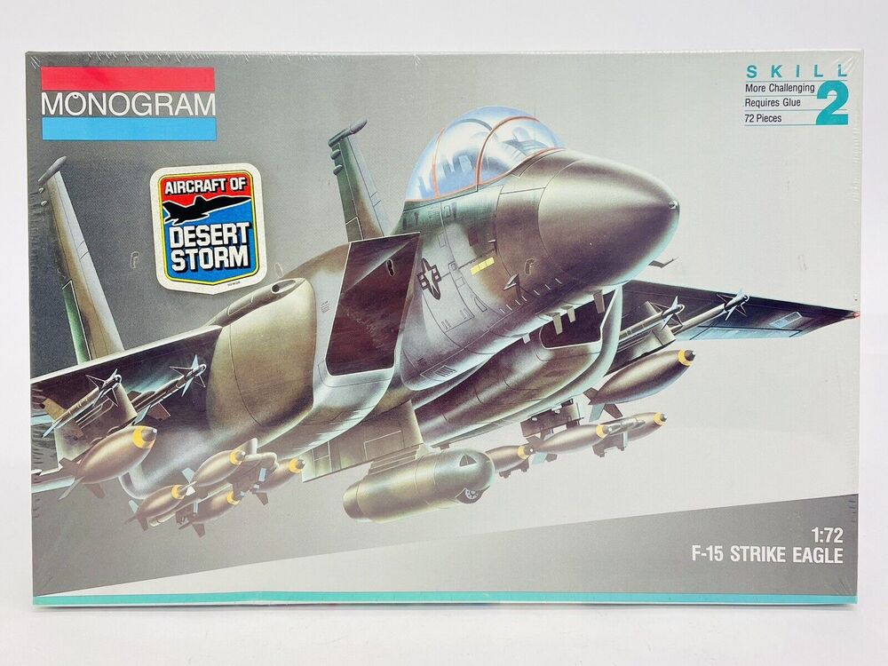 Monogram F-15 Strike Eagle Desert Storm 1:72 Plastic Model Kit 5434 New Sealed